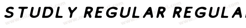Studly Regular Regular字体转换